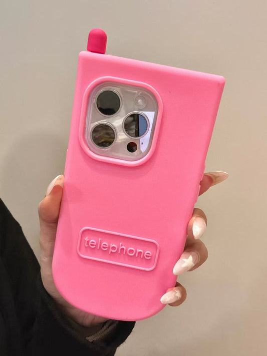 3D Hellokitty - themed Pink Flip - style Silicone Phone Case for iPhone 12/13/14/15/16 Pro Max