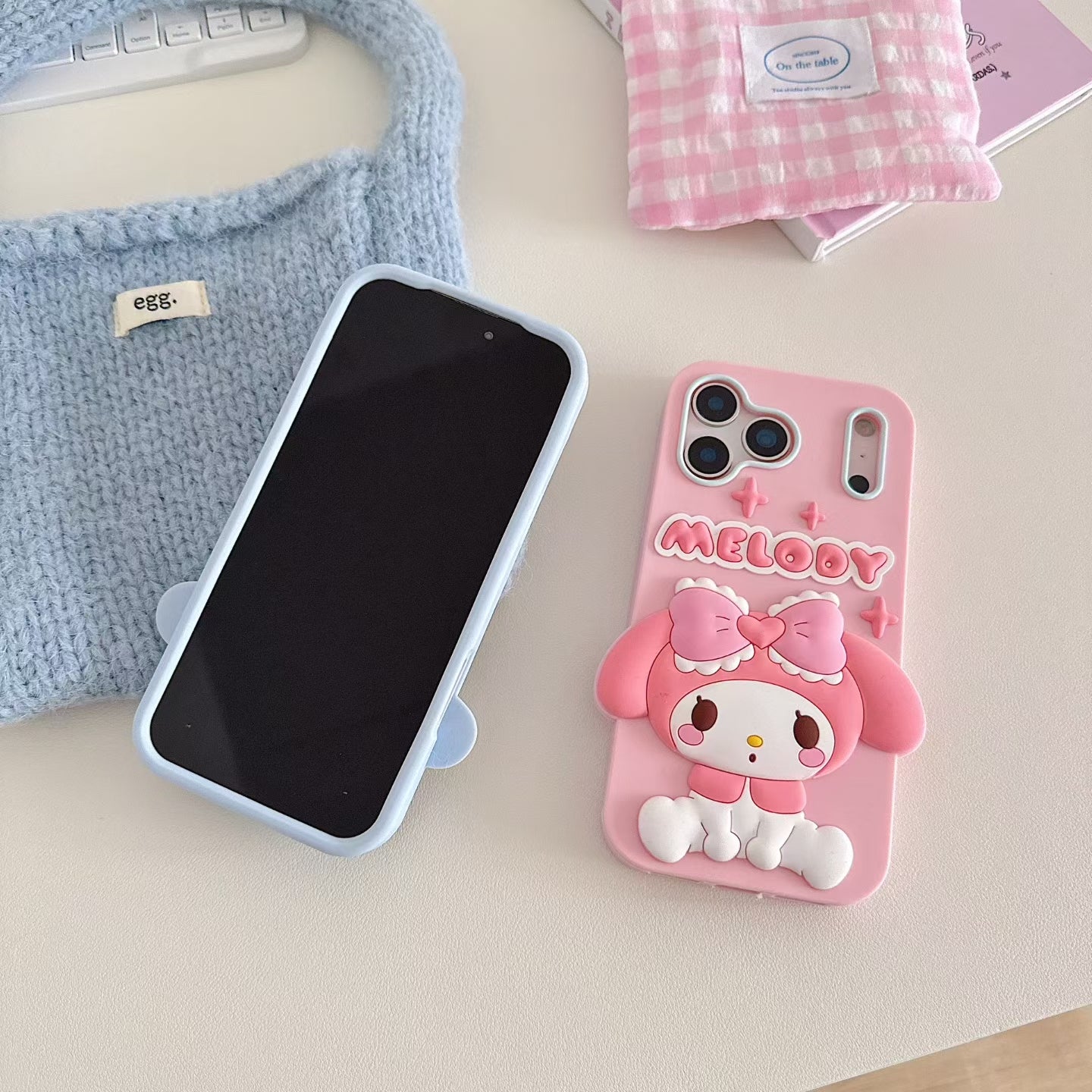 Cute 3D Cinnamoroll My Melody Phone Case for iPhone 17 Pro Max 16 15 14 13 12 11 Soft Silicone Kawaii Cartoon Protective Cover
