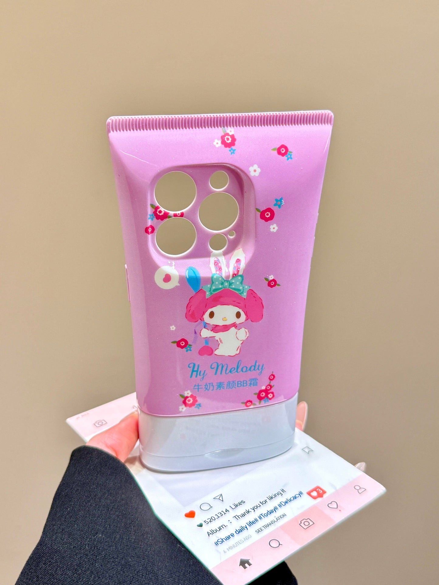 Kawaii Hellokitty BB Cream Phone Case 3D Cosmetic-Themed Phone Cover