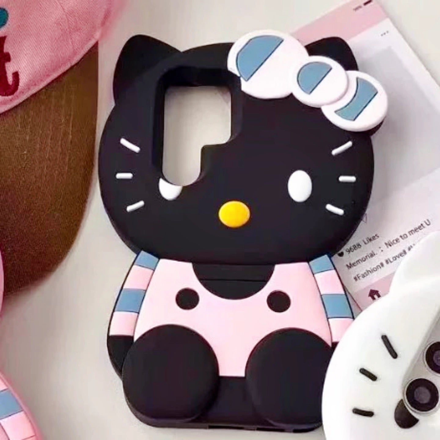 Adorable Hellokitty Soft Silicone Phone Case - Cute Cartoon Protective Cover for Samsung Galaxy S22 S23 S24 S25 Ultra Plus A14 A15 A16 A24 A25 A26 A34 A35 A36 A54 A55 A56