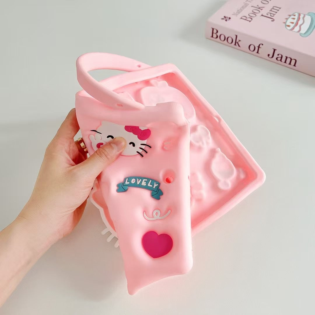 3D Cartoon HelloKitty Silicone iPad Case, Perfect Fit, Adorable Design & Maximum Protection