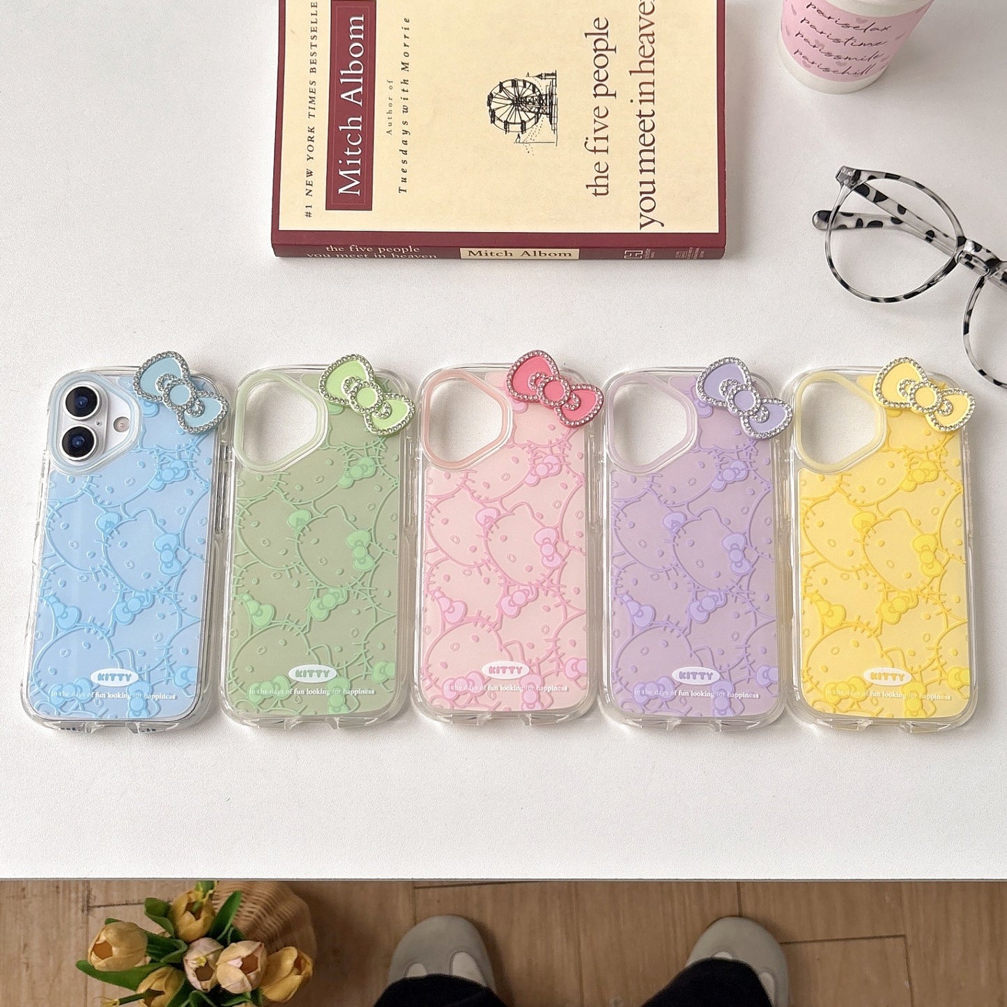 3D Bowknot Hellokitty iPhone Silicone Case - Cute Korean Style Full-Body Protective Soft Cover for Women