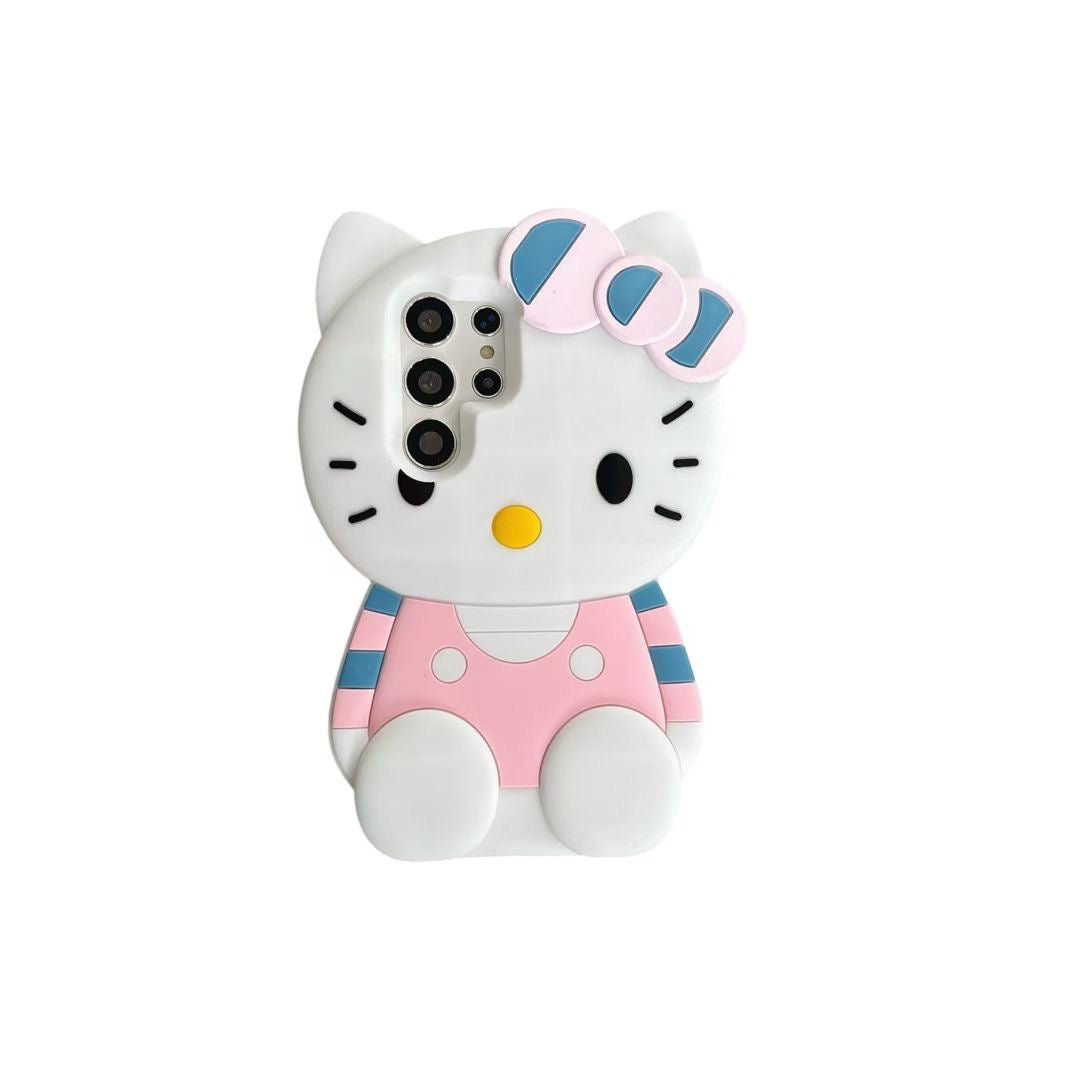 Adorable Hellokitty Soft Silicone Phone Case - Cute Cartoon Protective Cover for Samsung Galaxy S22 S23 S24 S25 Ultra Plus A14 A15 A16 A24 A25 A26 A34 A35 A36 A54 A55 A56