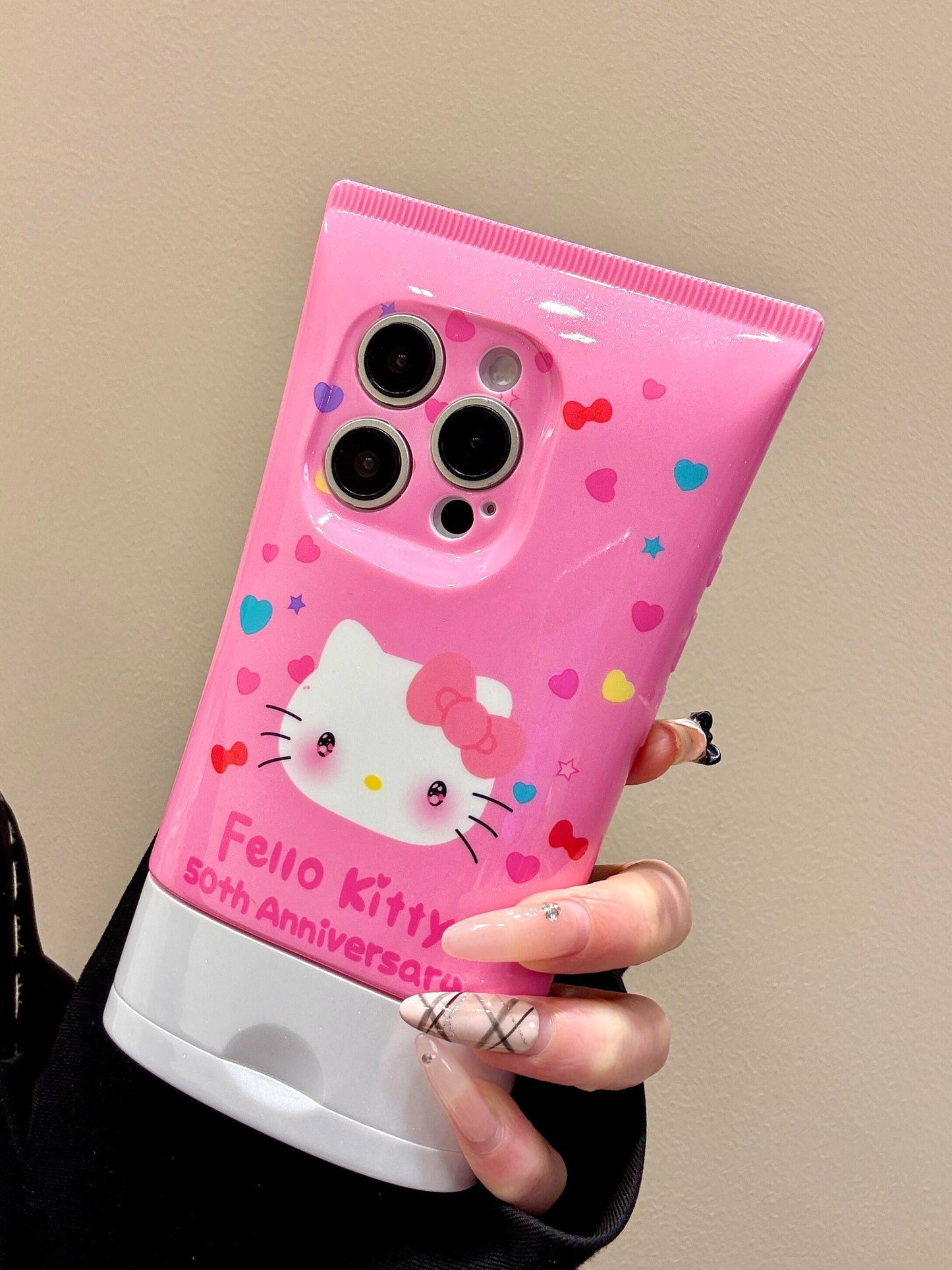 Kawaii Hellokitty BB Cream Phone Case 3D Cosmetic-Themed Phone Cover