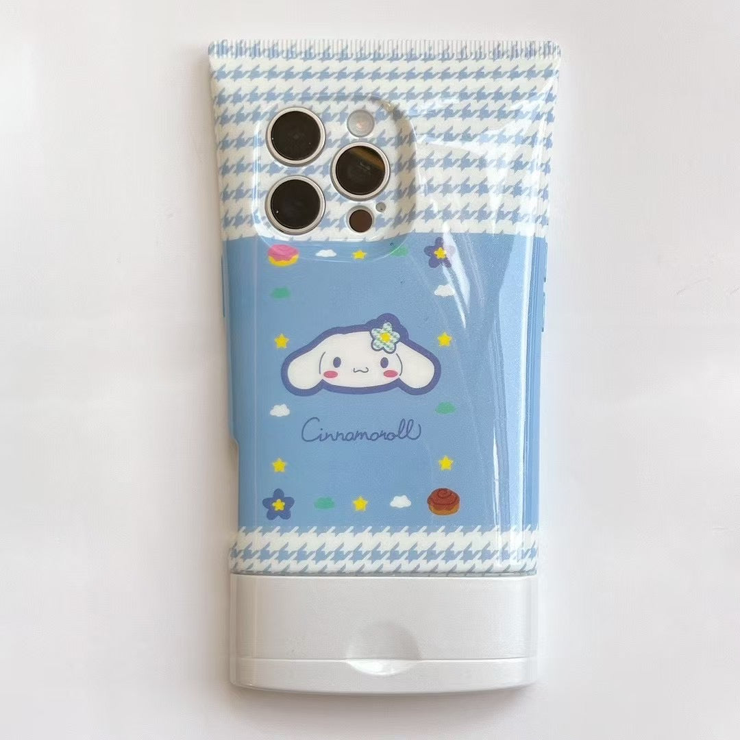 Adorable Cartoon Facial Foam - Inspired Hellokitty Phone Case for iPhone 16 Pro Max/15/14 Pro/13/12/11