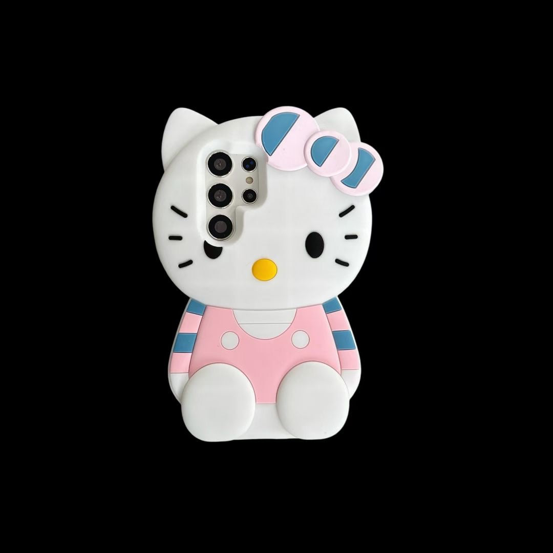 Adorable Hellokitty Soft Silicone Phone Case - Cute Cartoon Protective Cover for Samsung Galaxy S22 S23 S24 S25 Ultra Plus A14 A15 A16 A24 A25 A26 A34 A35 A36 A54 A55 A56