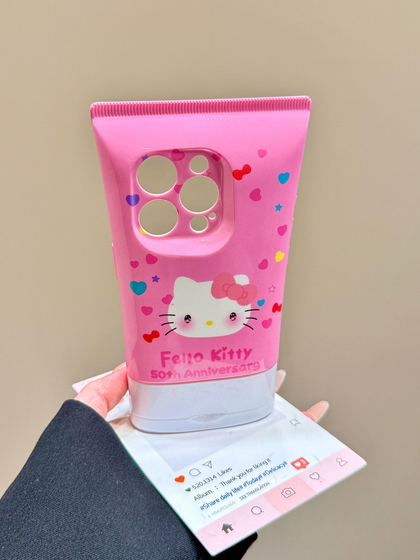 Kawaii Hellokitty BB Cream Phone Case 3D Cosmetic-Themed Phone Cover