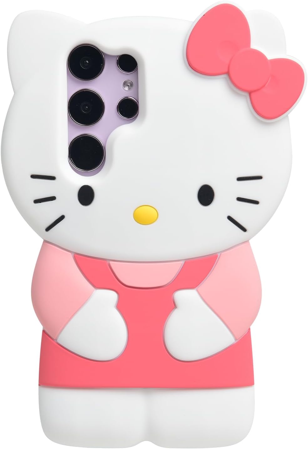 Cute Hello Kitty Case,3D Cartoon Soft Silicone Adorable,Kawaii Animal Funny Kitty Cat Cover Case for Girls Teens Kids