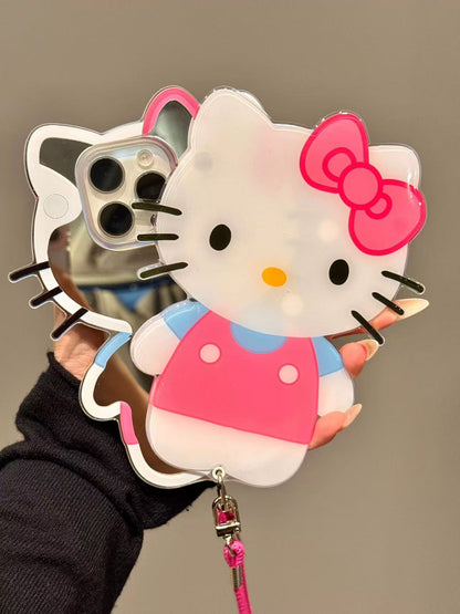 Hellokitty Cute Mirror Phone Case with Lanyard | Kawaii Phone Accessory for Girls & Women