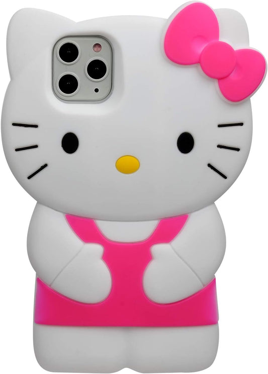 3D Cute Hellokitty Silicone Phone Case for iPhone and Samsung Kawaii Soft Stylish Protection