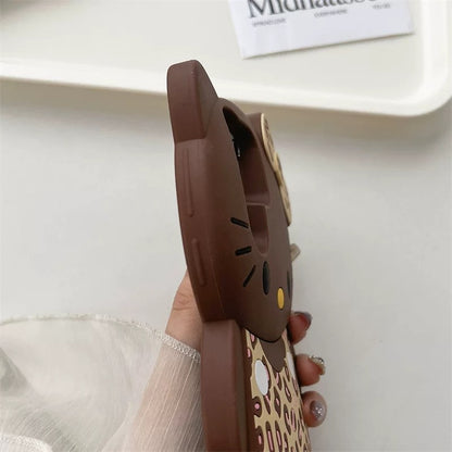 3D Cute Hellokitty Leopard Pattern Phone Case Soft Silicone Cover for Samsung Galaxy S22 S23 S24 S25 Ultra Plus A15 A125 A24 A34 A35 A55 A14 A16 A54 A26 A36 A56 iPhone 13 14 15 16 Pro Max