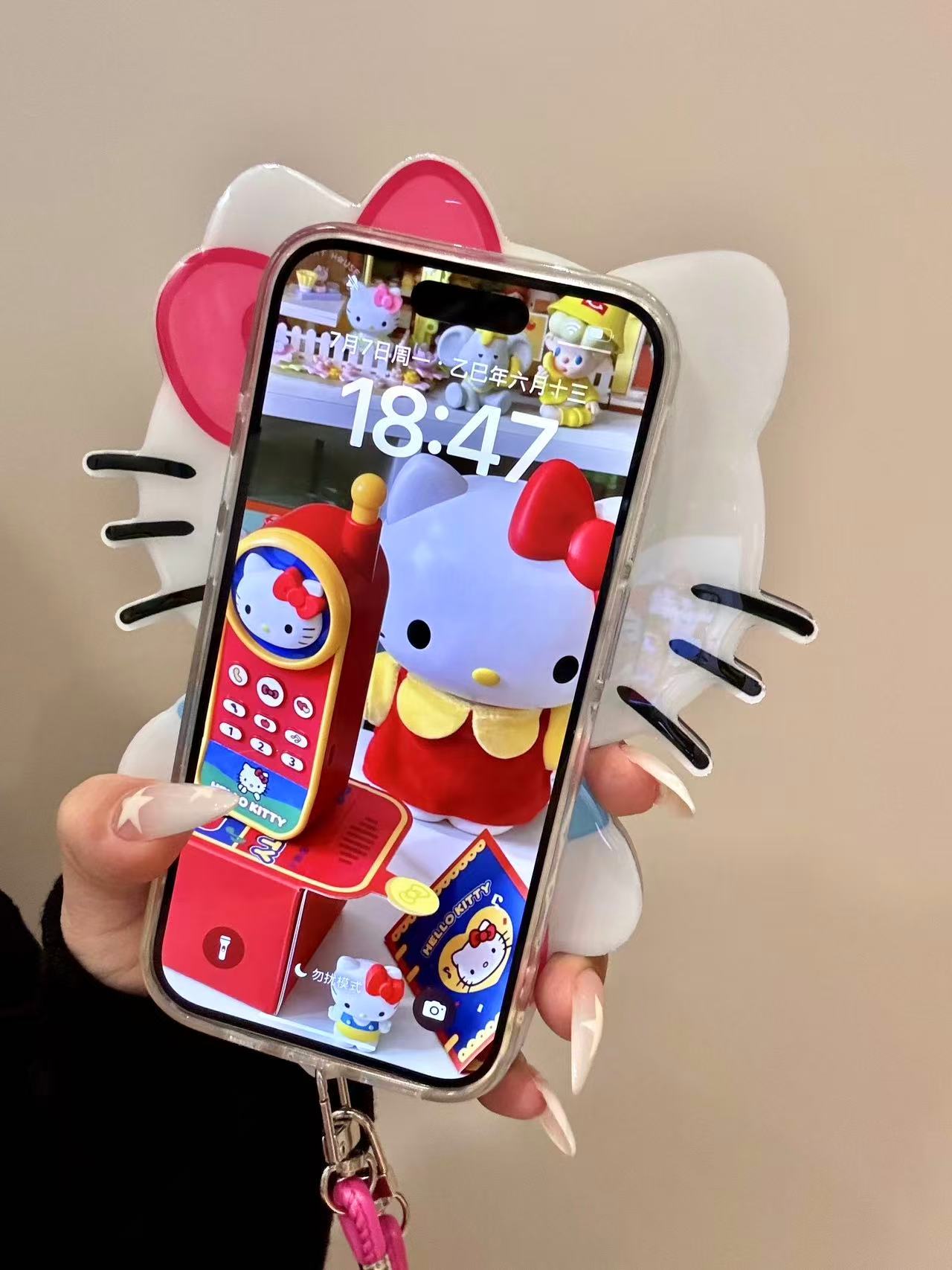 Hellokitty Cute Mirror Phone Case with Lanyard | Kawaii Phone Accessory for Girls & Women