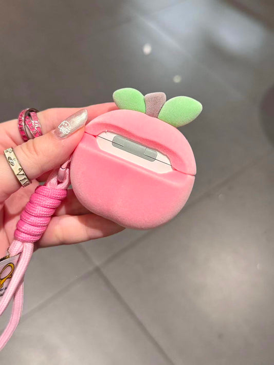 Adorable Hellokitty Plush AirPods Case with Lanyard - Kawaii Pink Cartoon Design, Fits AirPods 1, 2, 3, 4, Pro & Pro 2