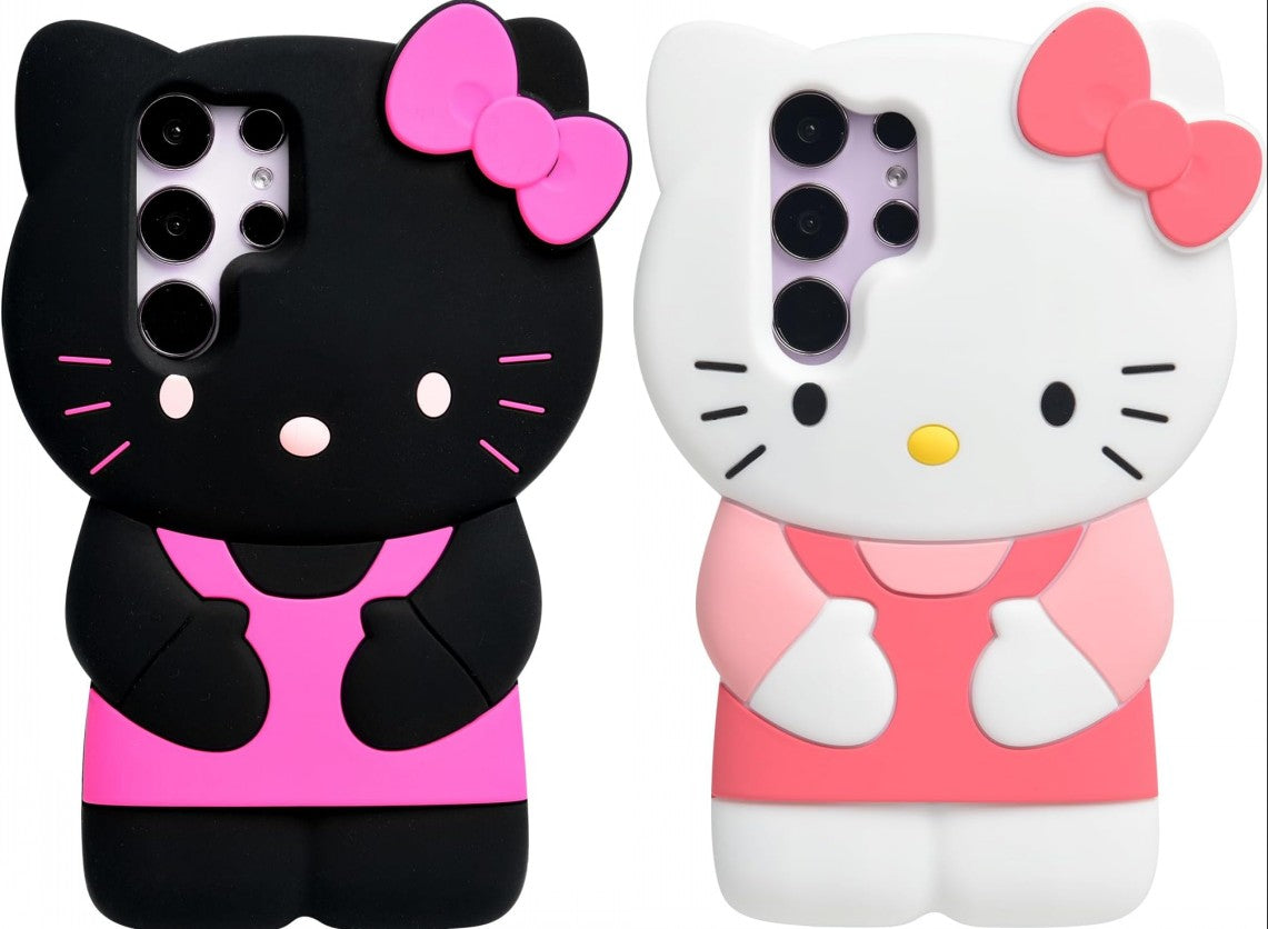 Cute Hello Kitty Case,3D Cartoon Soft Silicone Adorable,Kawaii Animal Funny Kitty Cat Cover Case for Girls Teens Kids