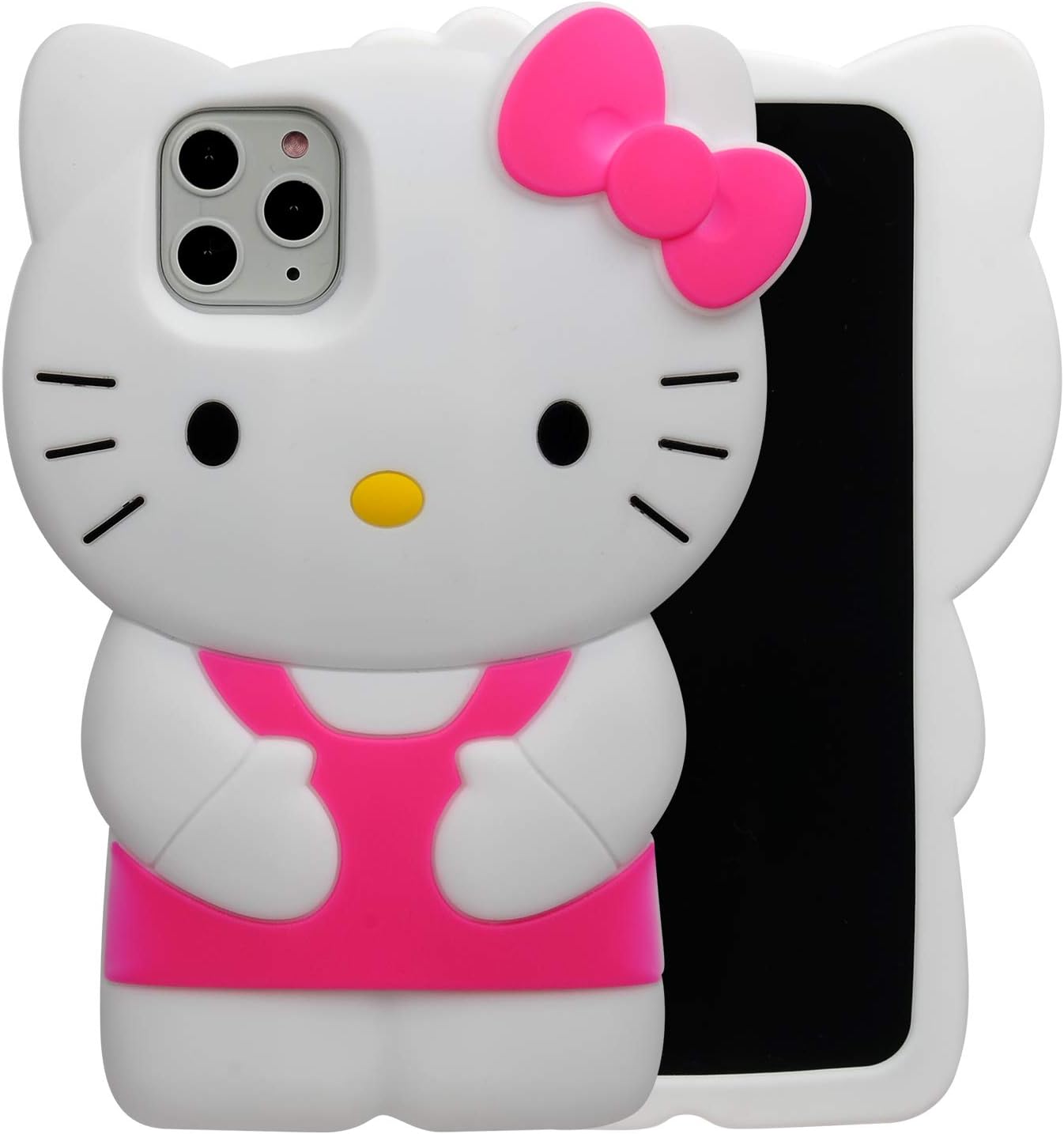 3D Cute Hellokitty Silicone Phone Case for iPhone and Samsung Kawaii Soft Stylish Protection