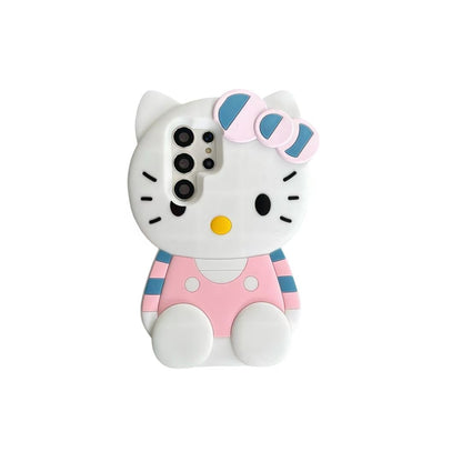 Adorable Hellokitty Soft Silicone Phone Case - Cute Cartoon Protective Cover for Samsung Galaxy S22 S23 S24 S25 Ultra Plus A14 A15 A16 A24 A25 A26 A34 A35 A36 A54 A55 A56