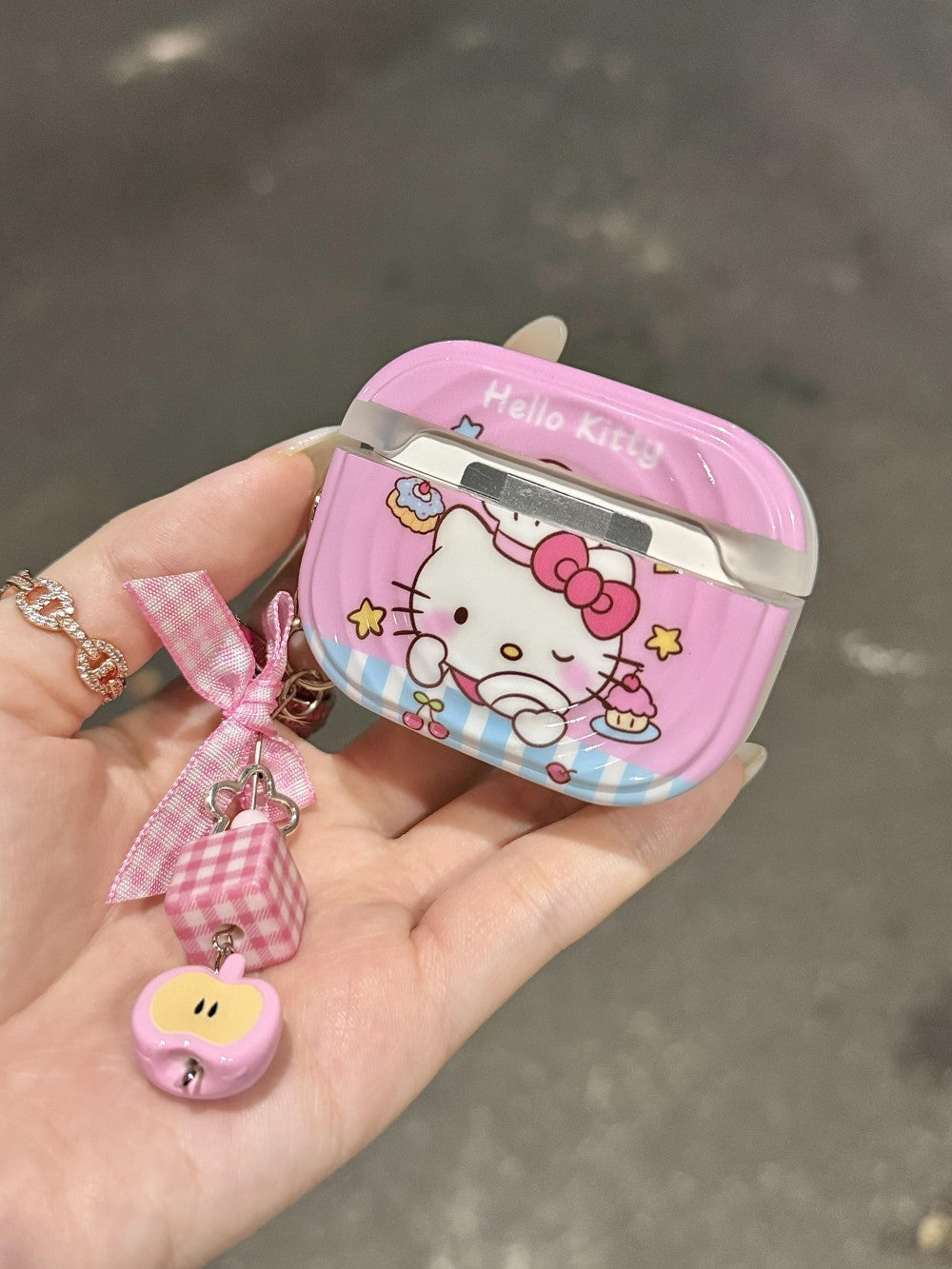 Cute Hellokitty Airpods Case,Kawaii Shockproof Case Cover for Girl Women Kids