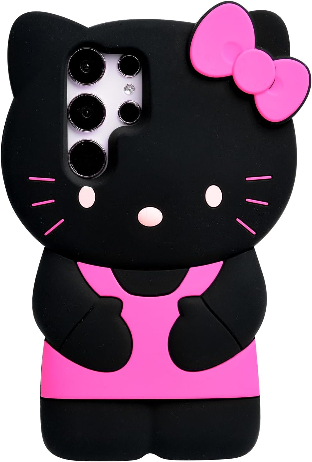 Cute Hello Kitty Case,3D Cartoon Soft Silicone Adorable,Kawaii Animal Funny Kitty Cat Cover Case for Girls Teens Kids