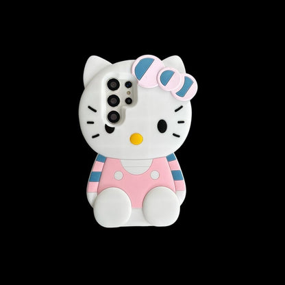 Adorable Hellokitty Soft Silicone Phone Case - Cute Cartoon Protective Cover for Samsung Galaxy S22 S23 S24 S25 Ultra Plus A14 A15 A16 A24 A25 A26 A34 A35 A36 A54 A55 A56