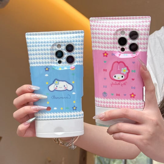 Adorable Cartoon Facial Foam - Inspired Hellokitty Phone Case for iPhone 16 Pro Max/15/14 Pro/13/12/11
